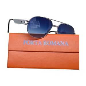 Porta Romana Sunglasses with Blue Lenses AVIATOR